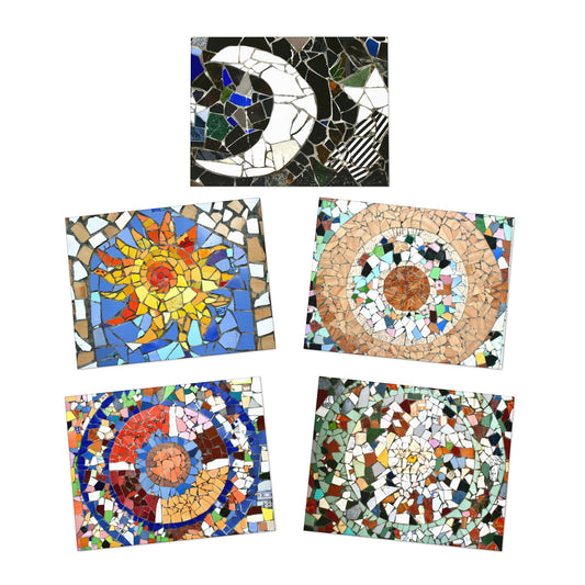 Sun, Moon and Stars Multi-Design Greeting Cards (5-Pack)