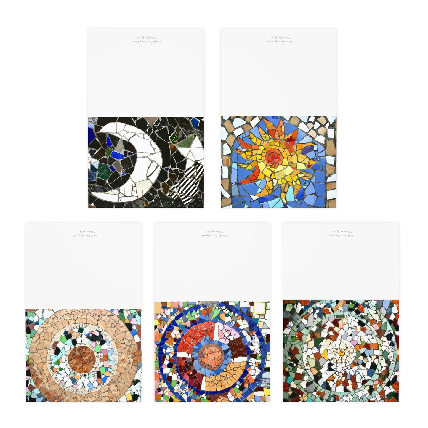 Sun, Moon and Stars Multi-Design Greeting Cards (5-Pack)