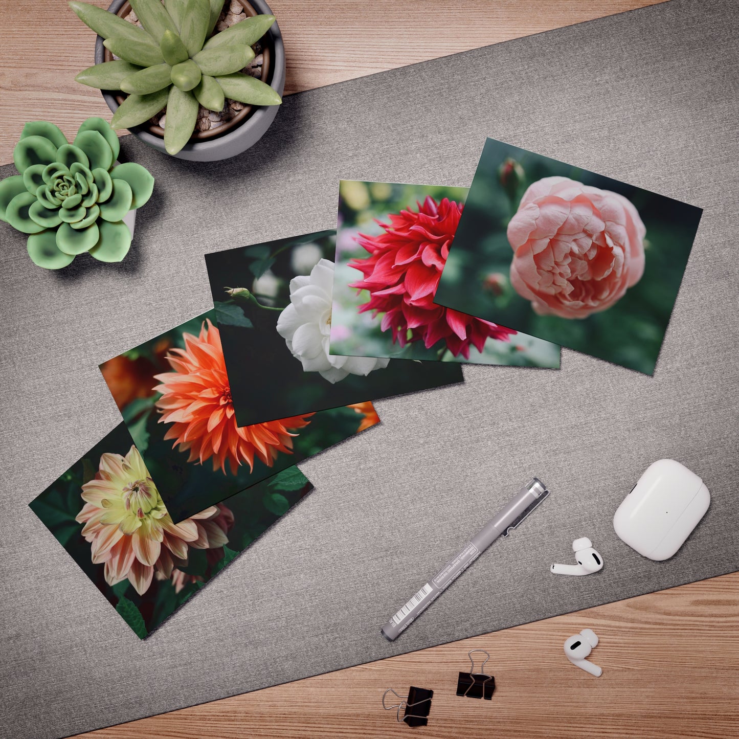 Full Bloom Floral Greeting Cards (5-Pack)